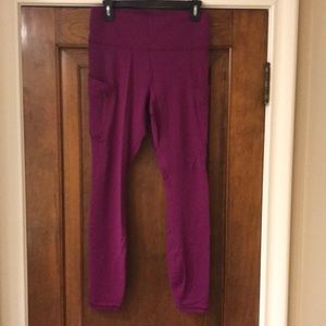 Athleta deep plum colored leggings